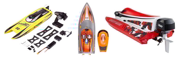 Motorboote, Segelboote und Köderboote